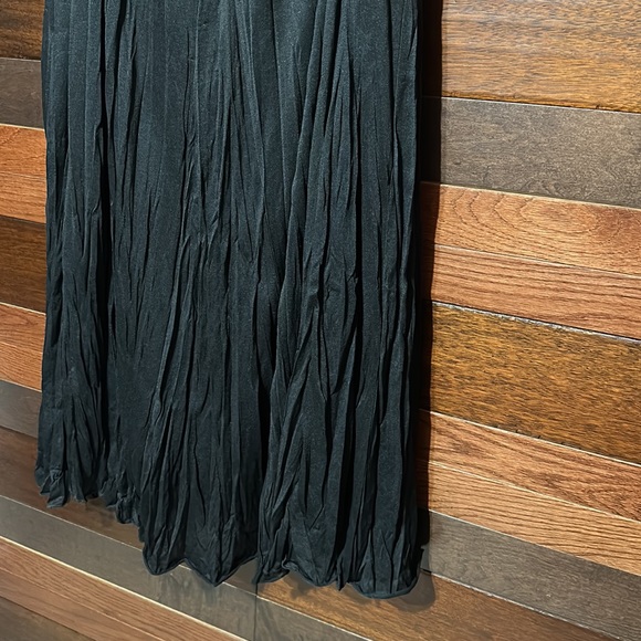 Dress Barn Stretchy Black Plissy Maxi Skirt - Picture 4 of 8